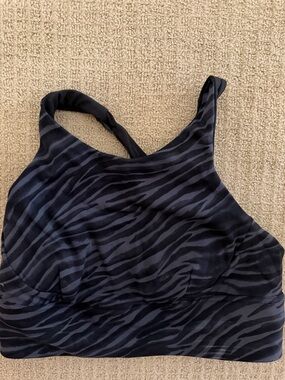 Lululemon Athletic Black Zebra Print Bra
